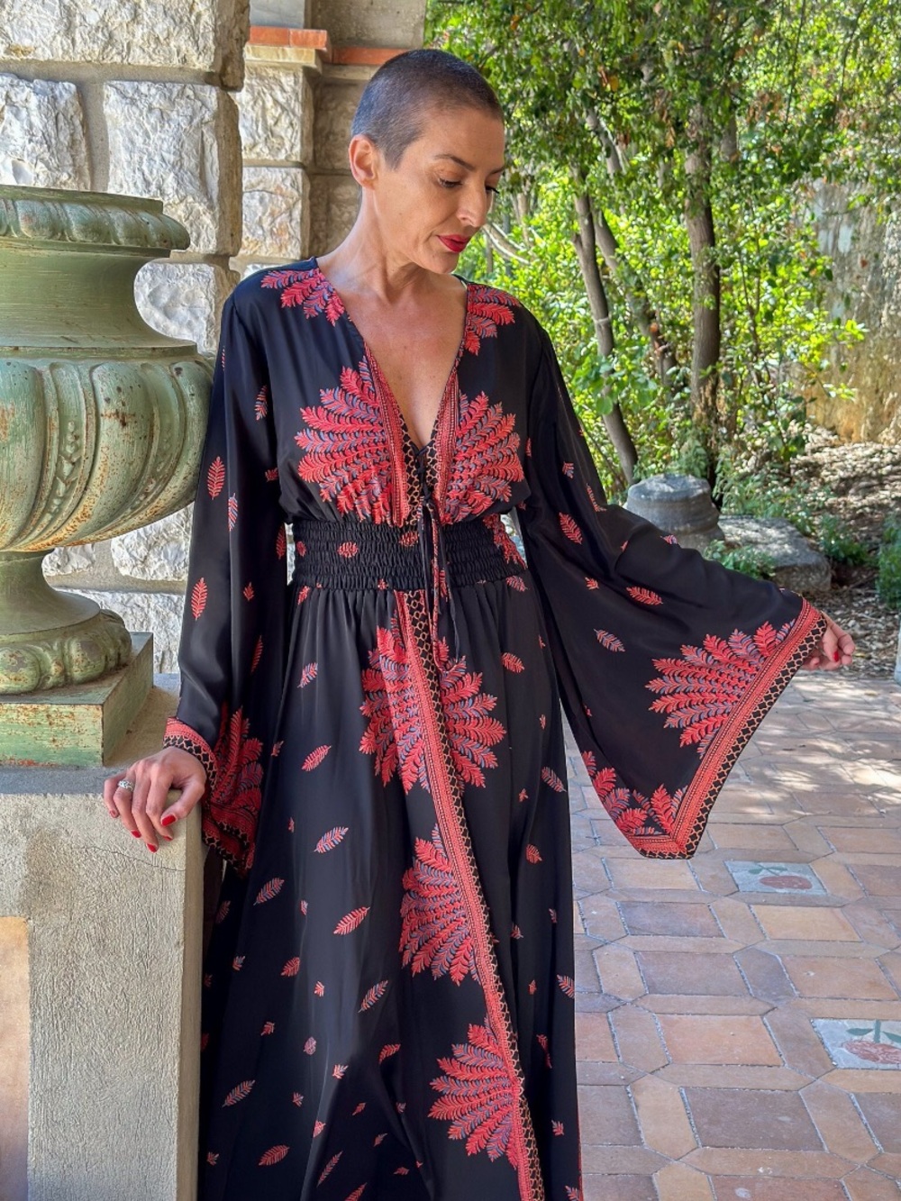 Black Silk Maxi Dress